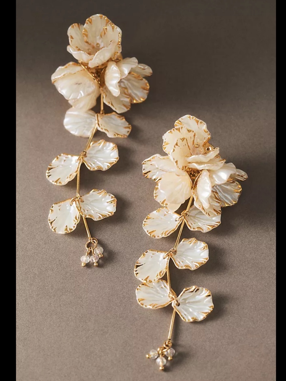 Anthro cascading petal Earrings